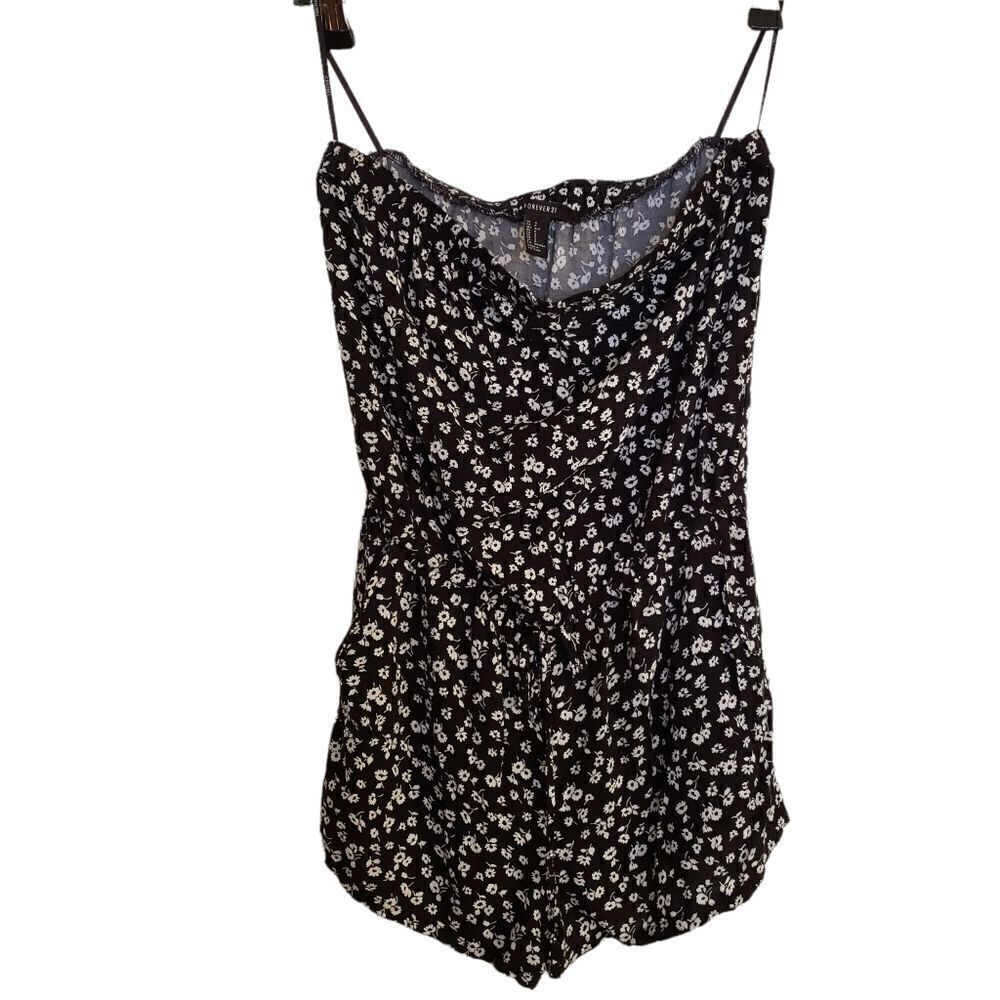 Forever 21 Strapless Rayon Romper Shorts
